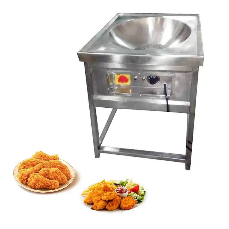 Heavy-Duty 22 Inches Square Electric Kadai Standing Type 6000W, SS Body